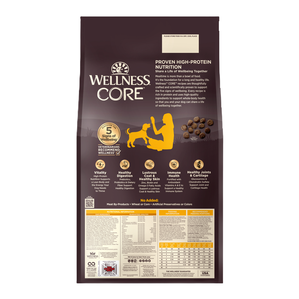 Wellness core grain free puppy on sale
